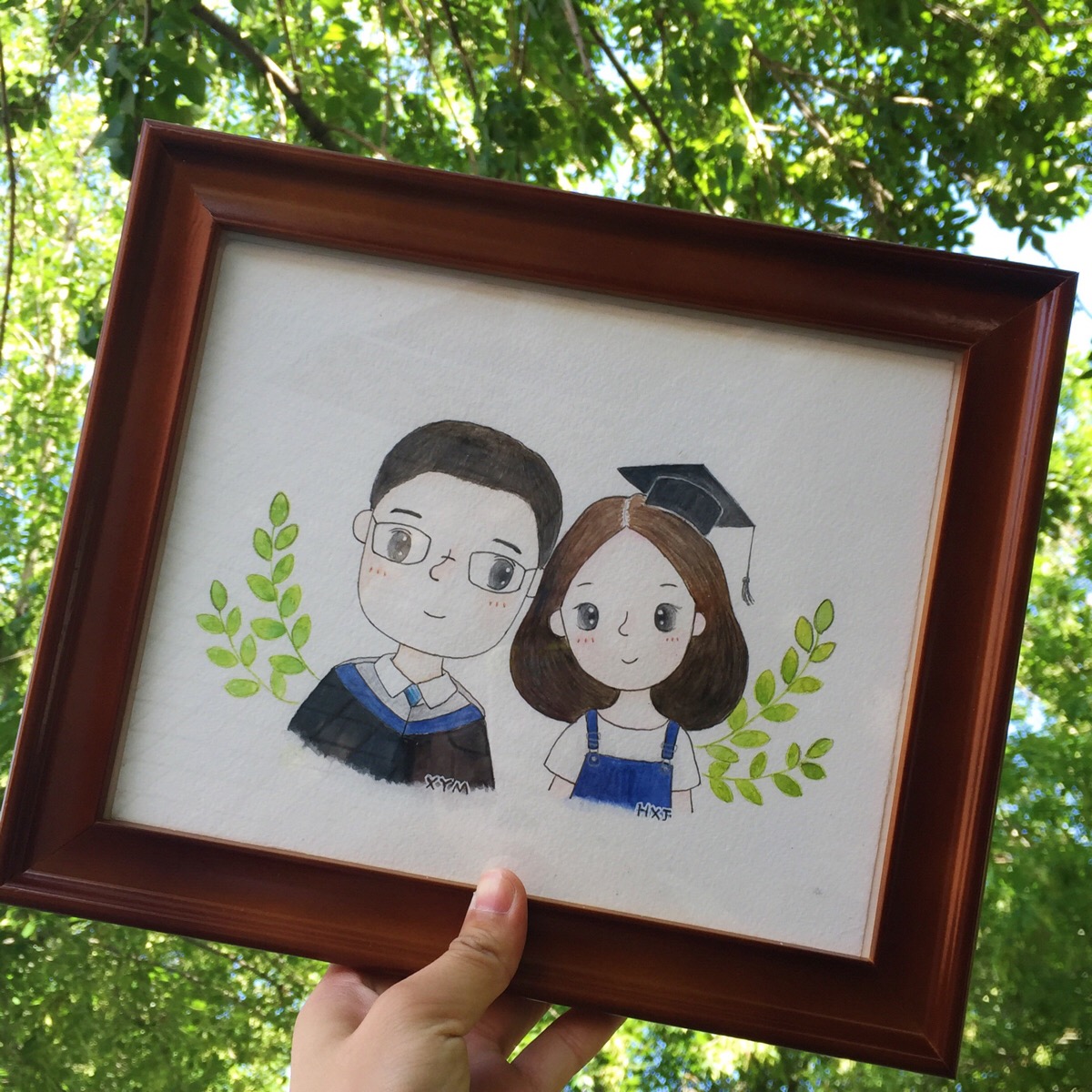 给同学画的毕业礼物