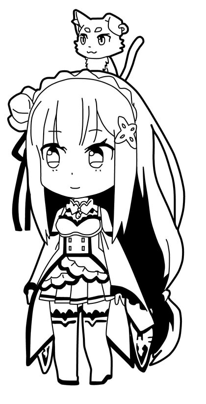 橡皮章素材‖re:从零开始的异世界生活‖艾米利亚