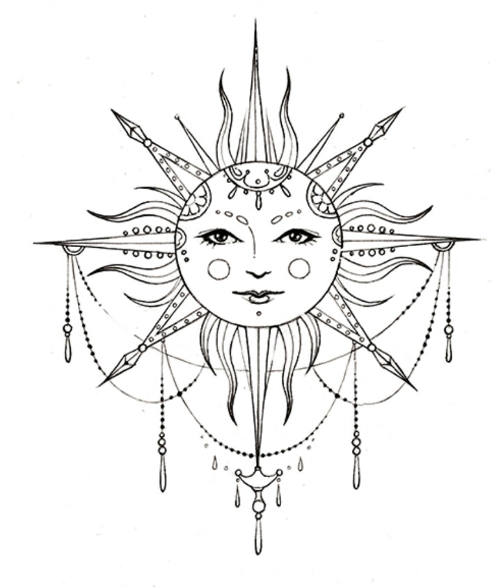 精美纹身 太阳