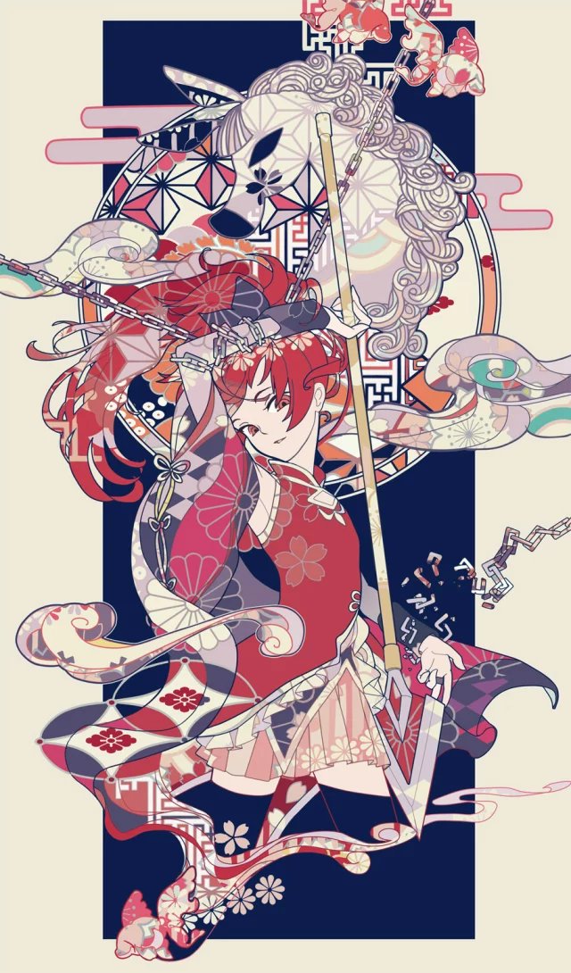 图侵删-少女 动漫 和风 魔法少女小圆