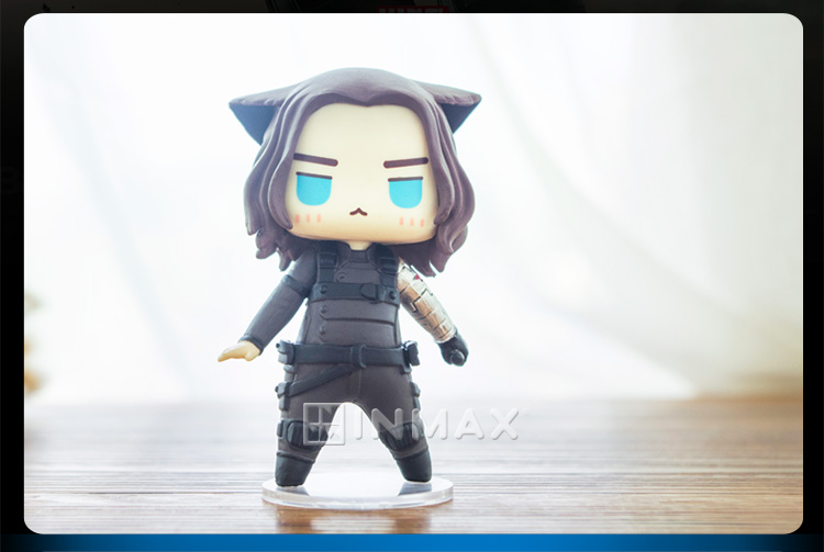 现货国产正版漫威marvel复仇者联盟q版美国队长3冬兵动漫公仔手办