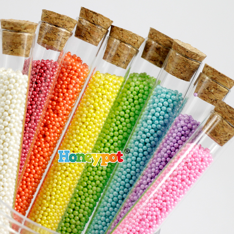 honeypot小蜜糖罐儿糖果店2mm彩色珠光烘焙装饰糖豆8色