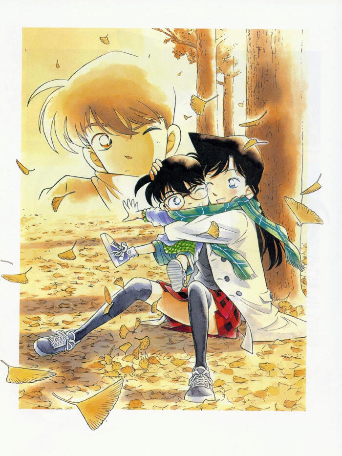 名侦探柯南☆青山刚昌彩绘作品 工藤新一(江户川柯南)&毛利兰 高清