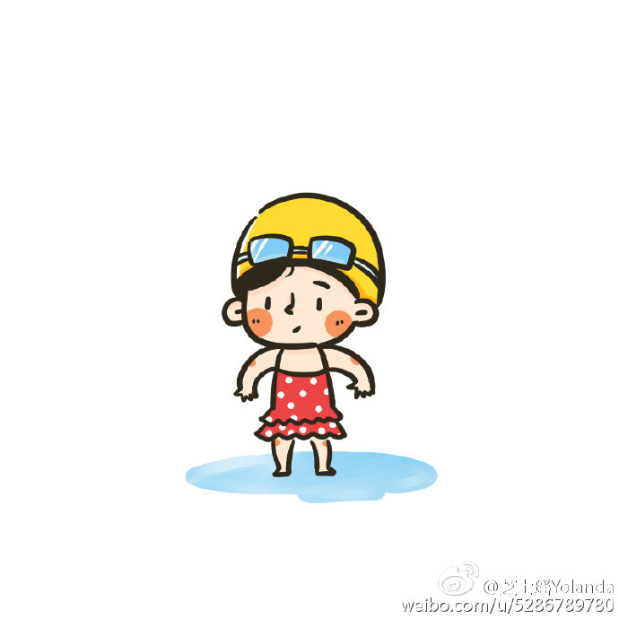 芝士瑶漫画# 夏日游泳小头像,快和闺蜜换起来去游泳吧