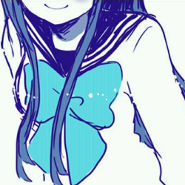 头像 动漫 女生 女头 蓝色 简约 同学的头像哟