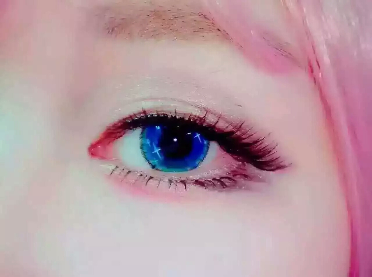 【美瞳】爱漾缤纷果琪 天使 一般的蓝色 小星星bilingbiling闪耀 这个