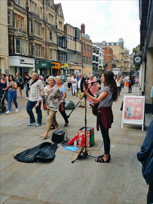 street performers.