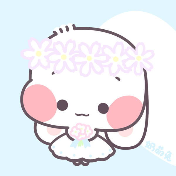 置顶#奶萌兔头像# 我们的情侣头像.