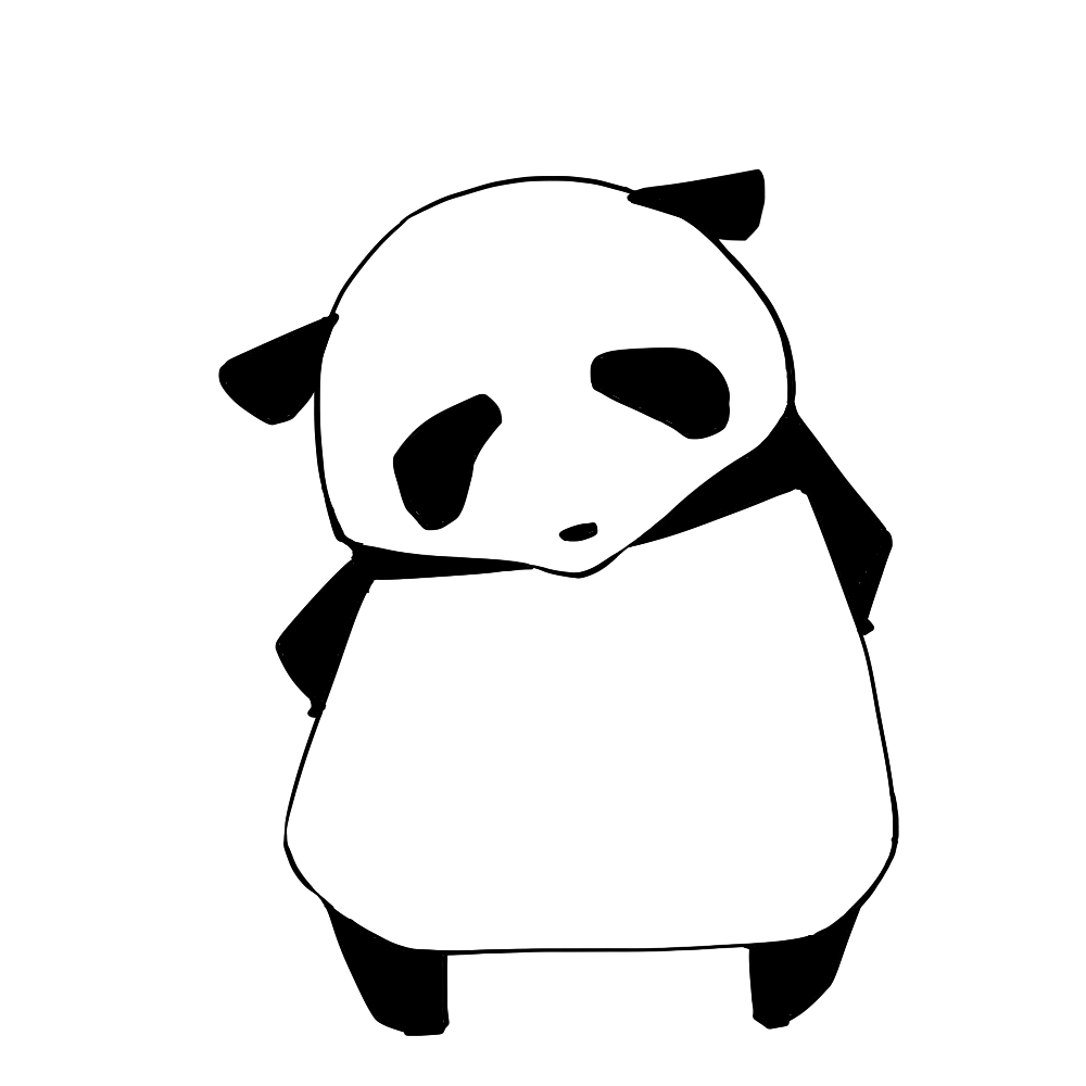 萌 萌物 熊猫 漫 可爱 黑白 【萌物】p站 q版 动物 简单
