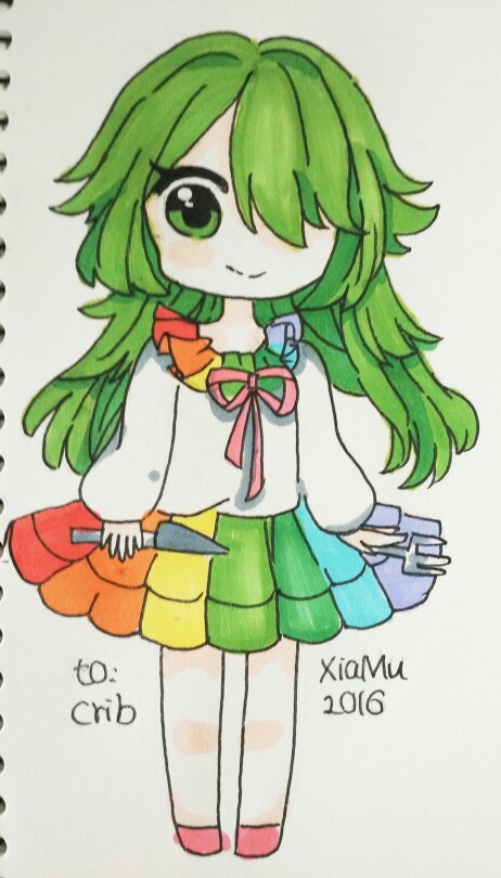 暗黑系手绘堕落夏木校服手绘彩铅夏木姐妹图片头绘画呆萌大全漫画绘画小狗图片