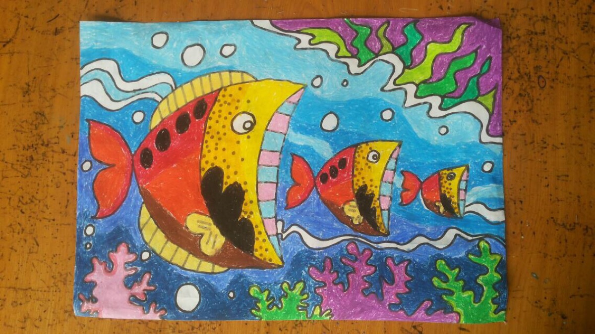 大鱼简笔画彩色图片
