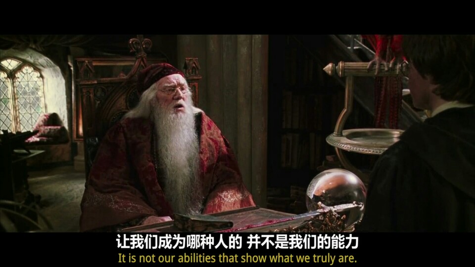 哈利·波特 让我们成为哪种的人,并不是我们的能力,而是我们的选择.