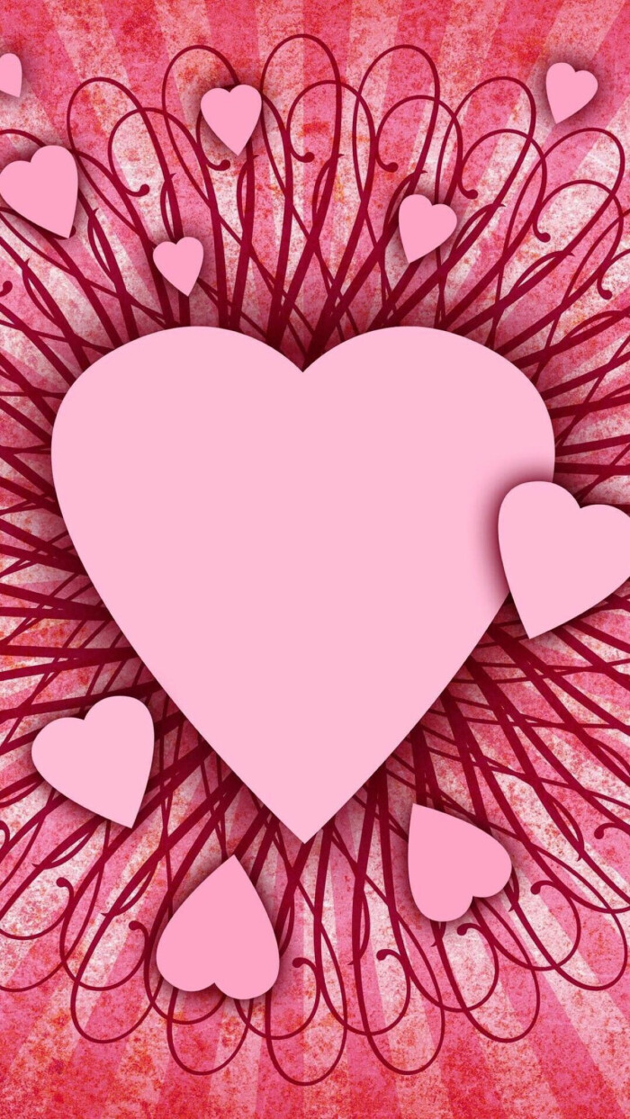 简单#小清新"爱心&壁纸#手机屏保"