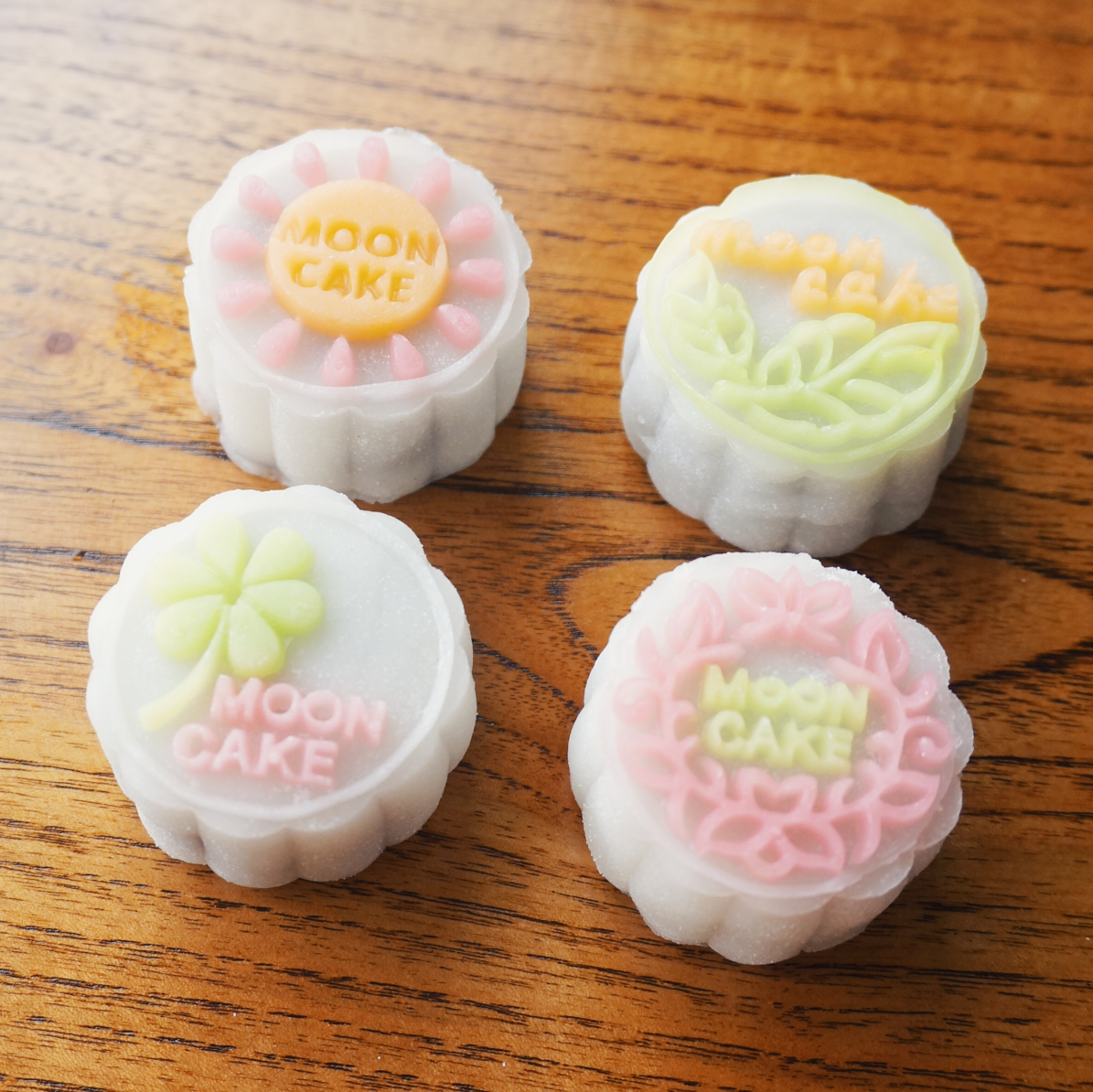 自制冰皮月饼,高颜值成品图.