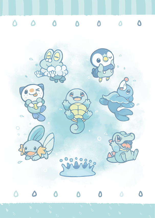 水主 pokemon 口袋妖怪 动漫 宝可梦 宠物小精灵 神奇宝贝 游戏 插画