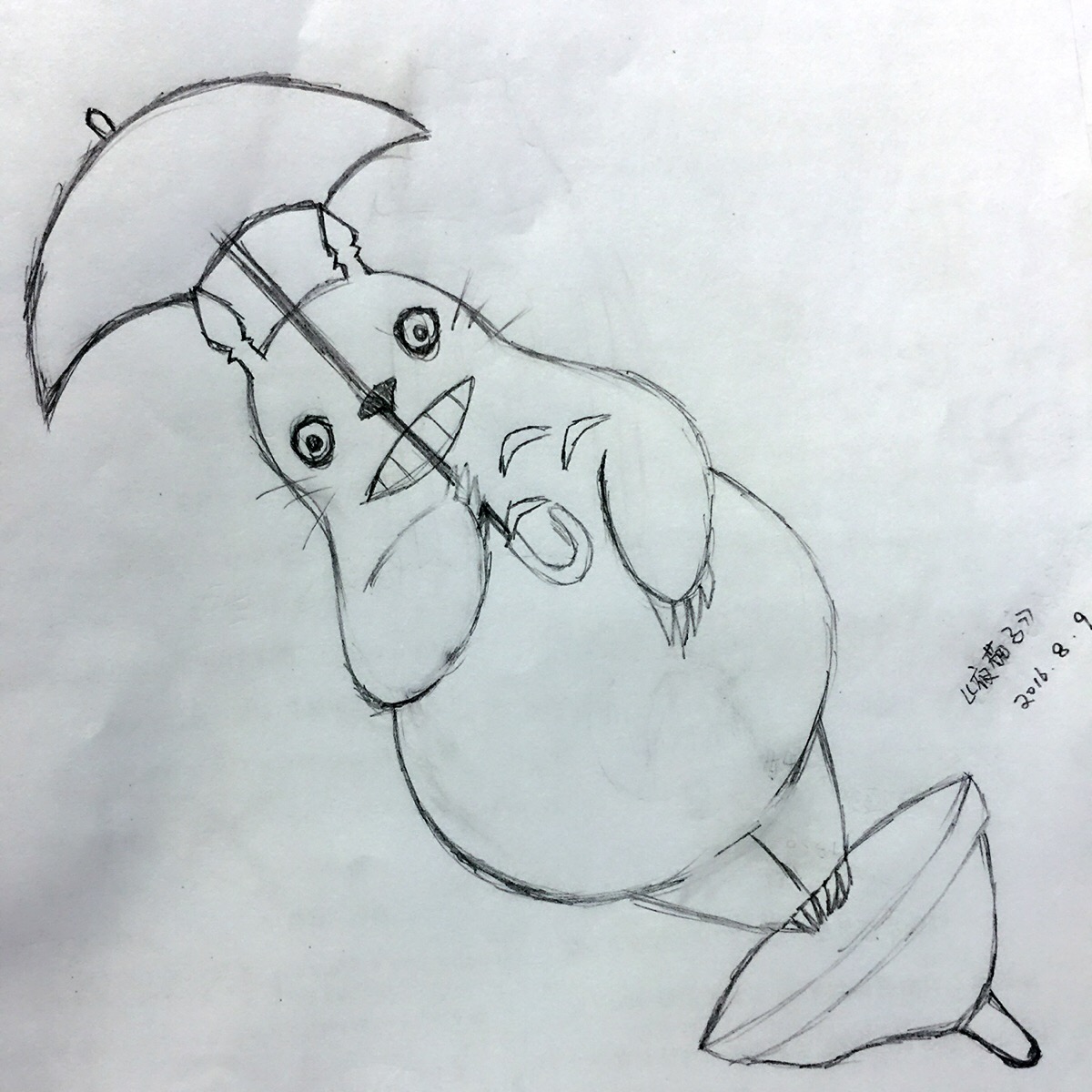 手帐…随意画龙猫