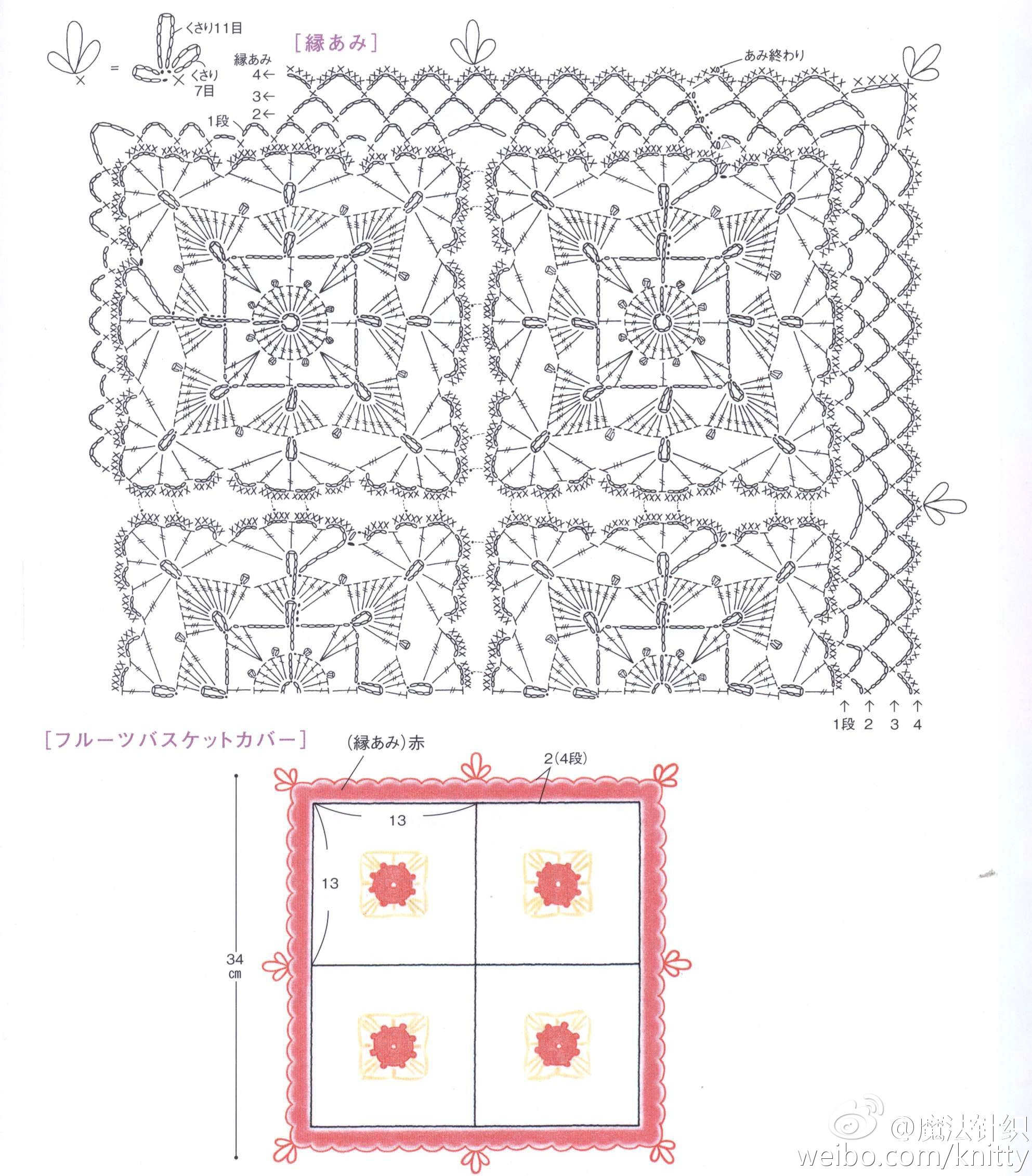 花朵单元花片钩织图解图片