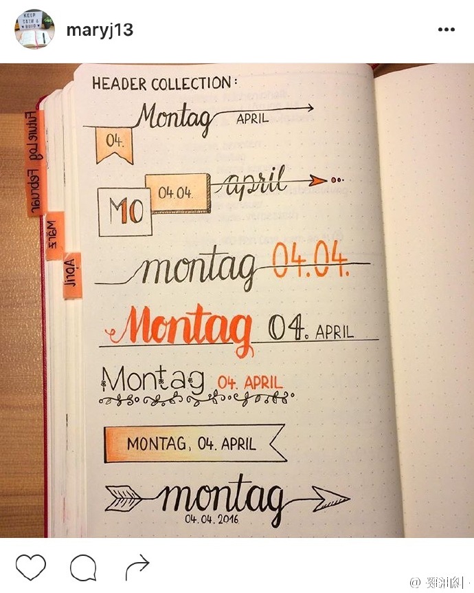 bujo系列第十八弹 #bulletjournal# ---#derection# 日期,分割线,方框