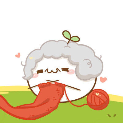 情侣头像 头上长草的颜文字君