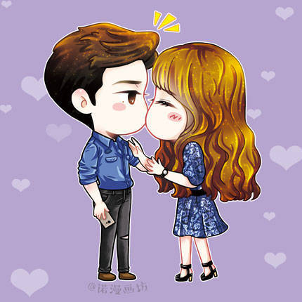w两个世界#李钟硕#韩孝周 kiss q版头像(cr:诺漫画坊)