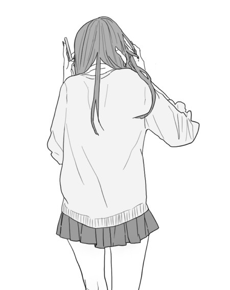 动漫女头高冷黑白黑白动漫女头丧