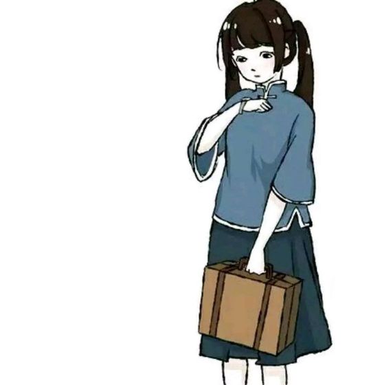 女孩子 手绘 姐妹头像闺蜜头像 可爱双马尾 文静 民国