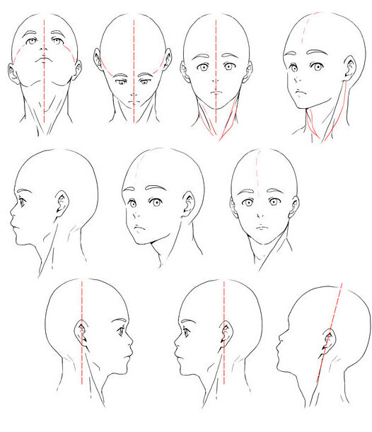 漫画人物教程之头部角度的画法视频