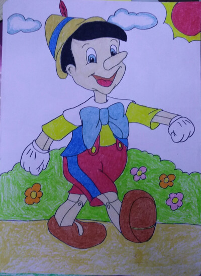 匹诺曹和仙女怎么画图片