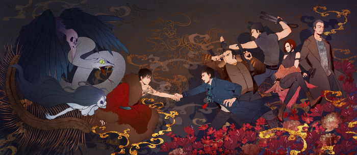 张起灵_七只鸵鸟_盗墓笔记圈插画_网易gacha二次元社区
