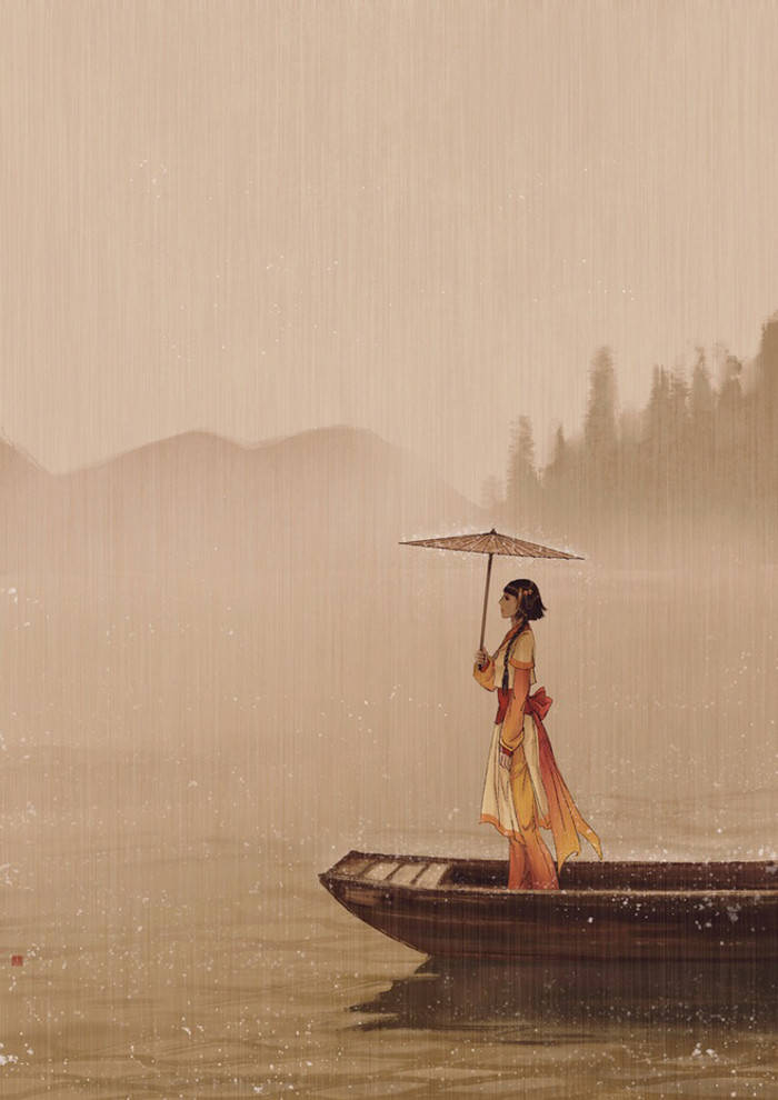 手绘,板绘,古典,天空,古韵,彩色,动植物,回忆,水墨,素描古色古香