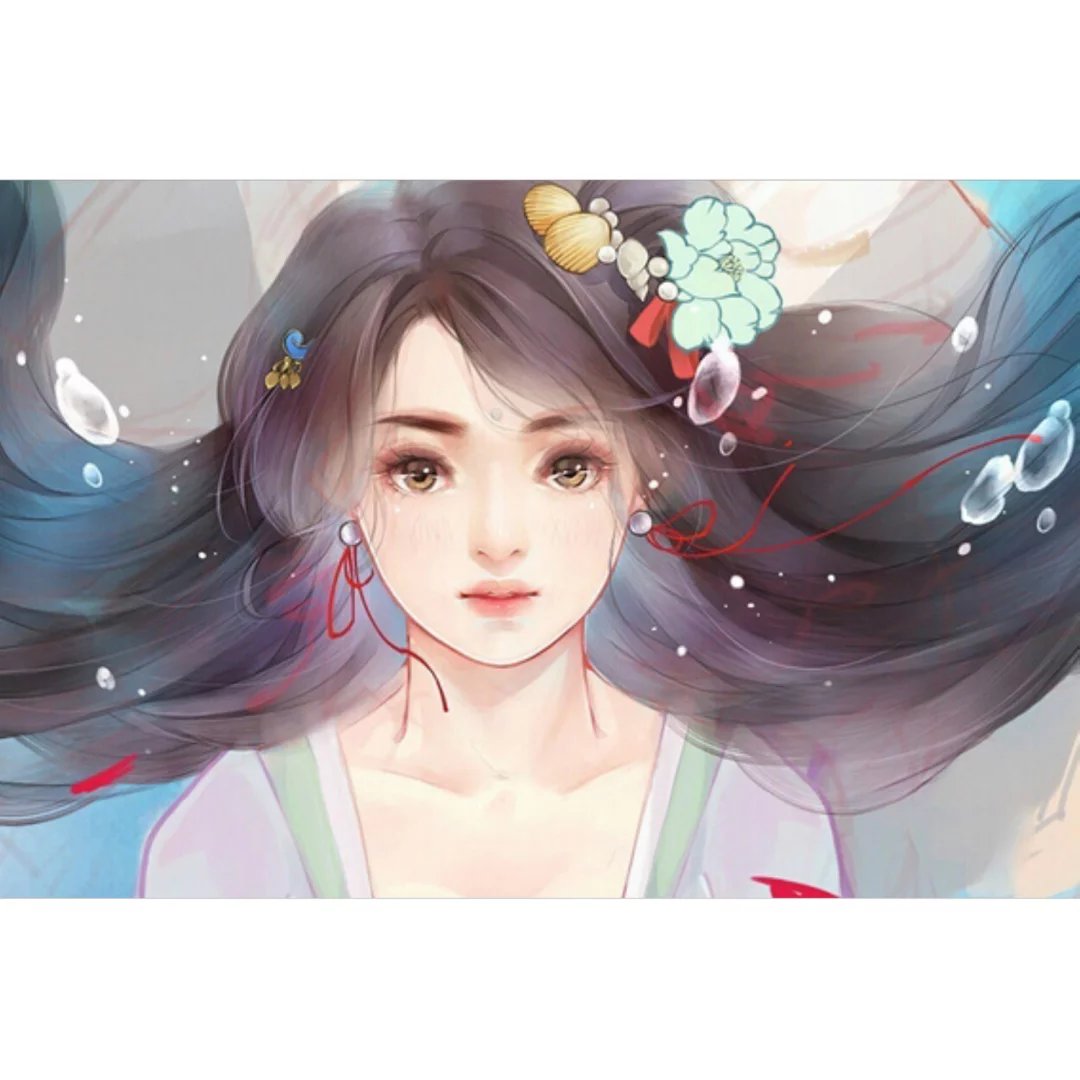 白边 头像 女头 古风 动漫 男头 插画 手绘 少年 少女 情侣