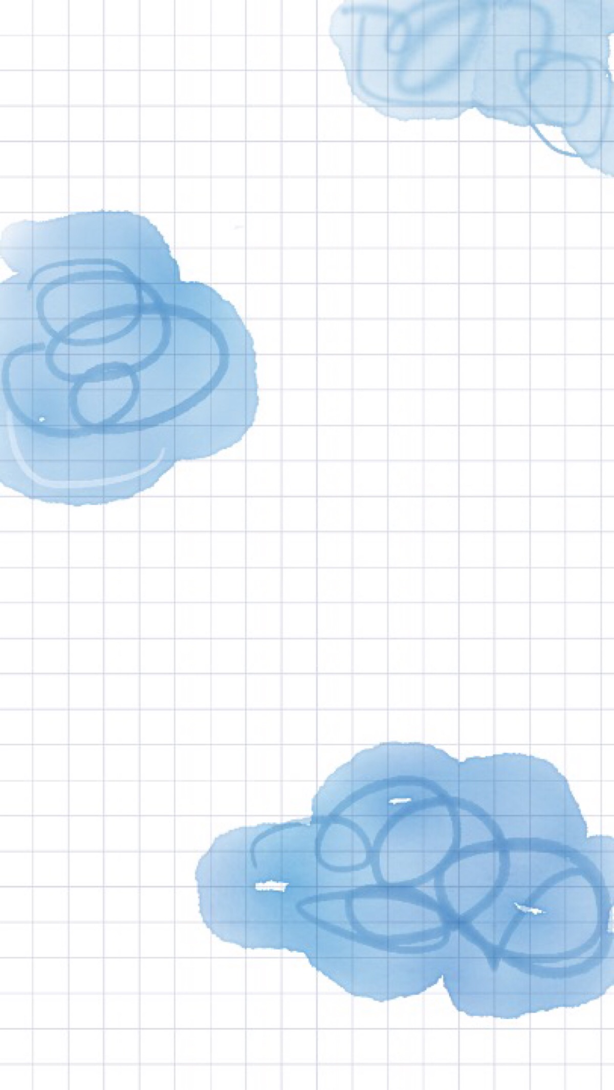 壁纸,简约格子屏保云朵夏天水彩