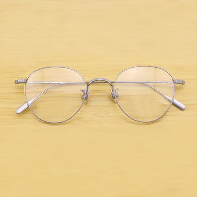 日本超轻纯钛金丝细边圆框近视眼镜架复古文艺眼镜框7285
