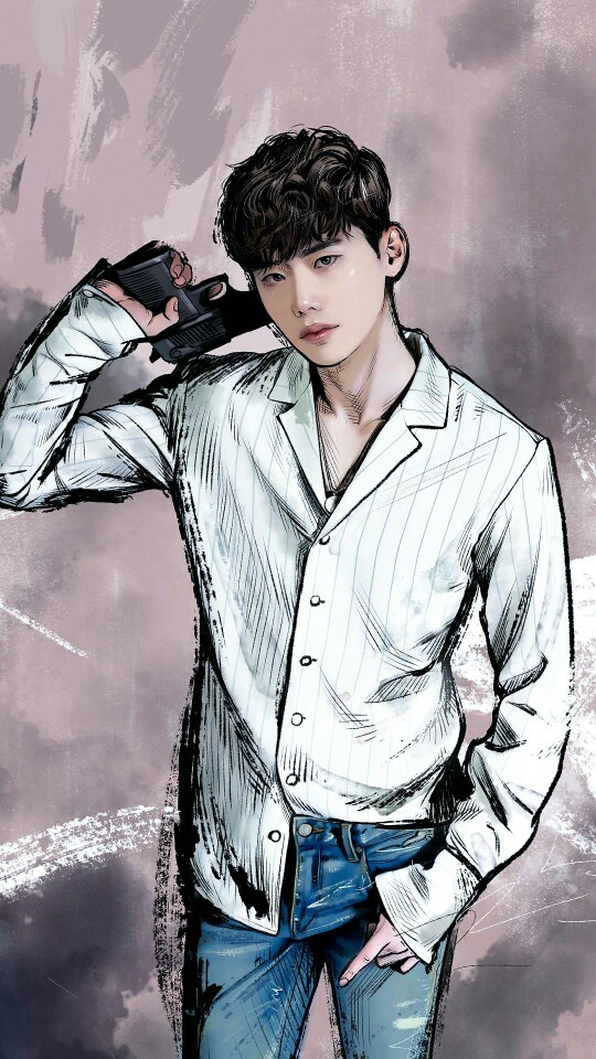w两个世界##李钟硕# 漫画版手机壁纸(cr:neko33_豆豆)