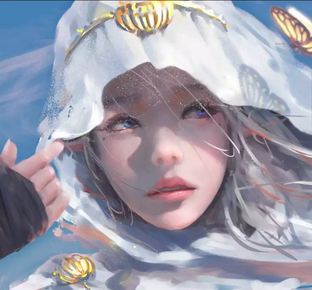 by wlop 鬼刀>第六章:狂沙北漠 冰公主海琴烟