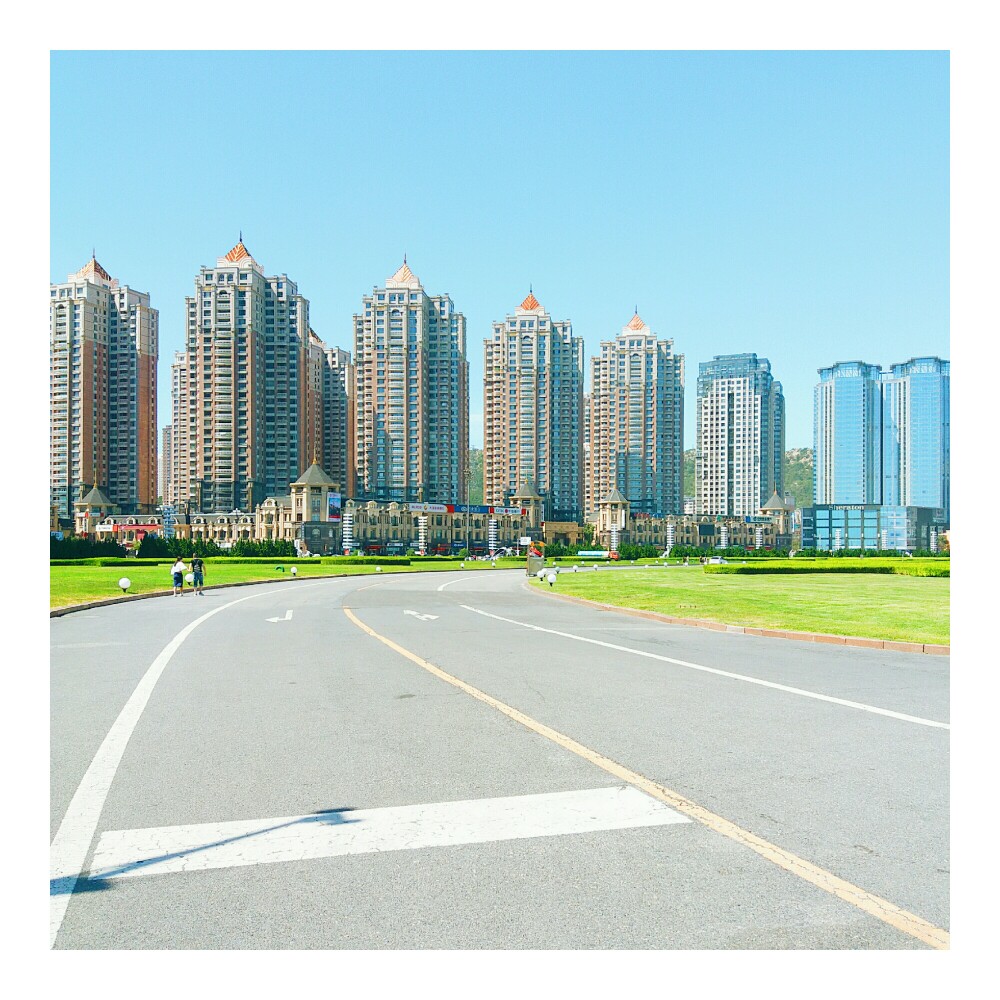蓝天 大连 星海广场