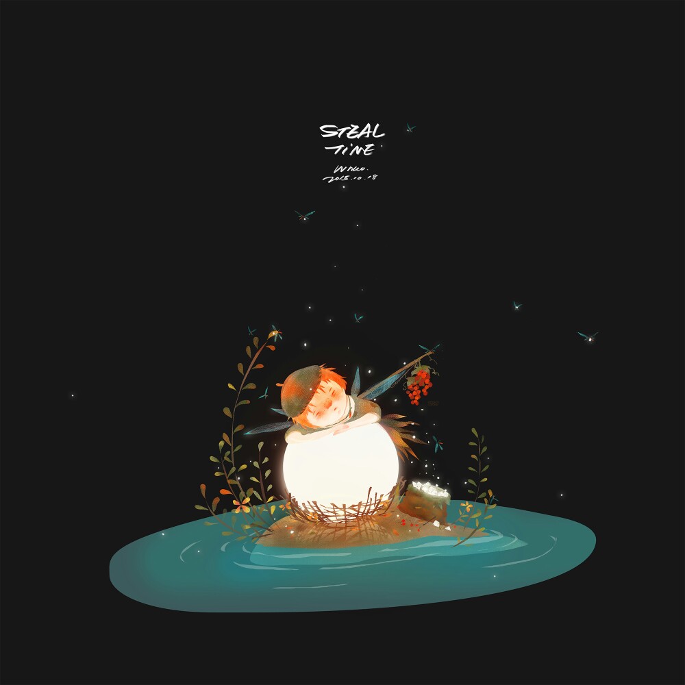 文字 英文 壁纸 治愈系 插画 晚安 壁纸 夜晚 桌面壁纸 唯美意境 清新