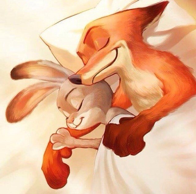 疯狂动物城,zootopia,手绘,朱迪尼克,cp,头像,国外画师,同人