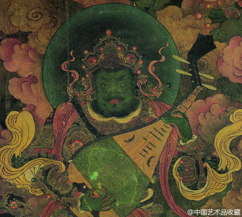 【明 《帝释梵天礼佛护法图》 】壁画,320×140cm×2,北京法海寺