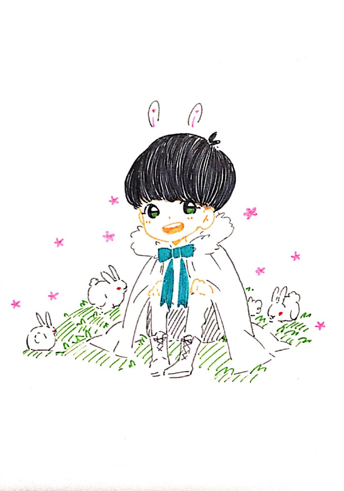 tfboys roy 王源 手绘 cr.微博@-锅二狗