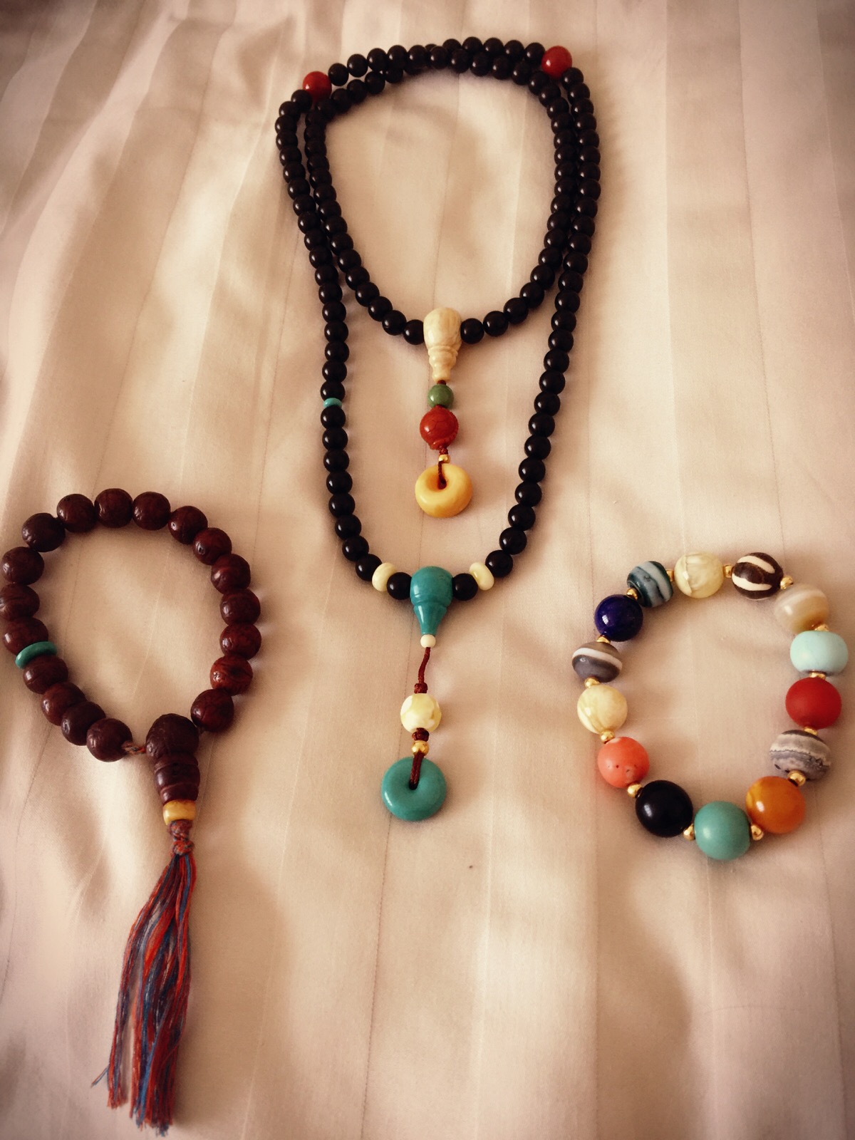 椰蒂双佛头项链·多宝手串·老凤眼菩提手串