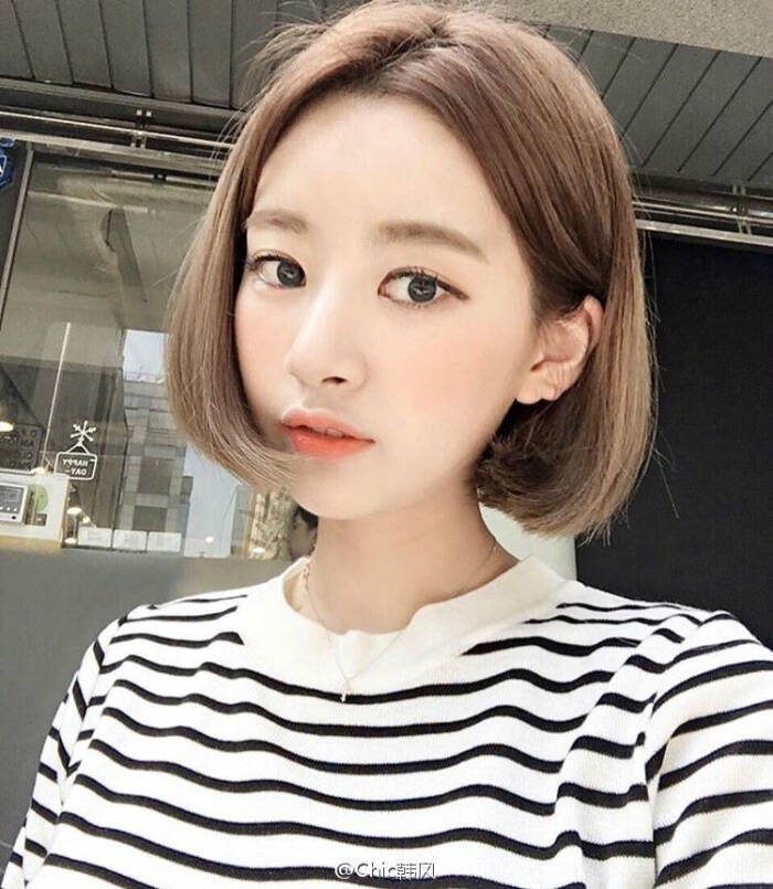 刘海 短发 染发 发型 头像 美妆