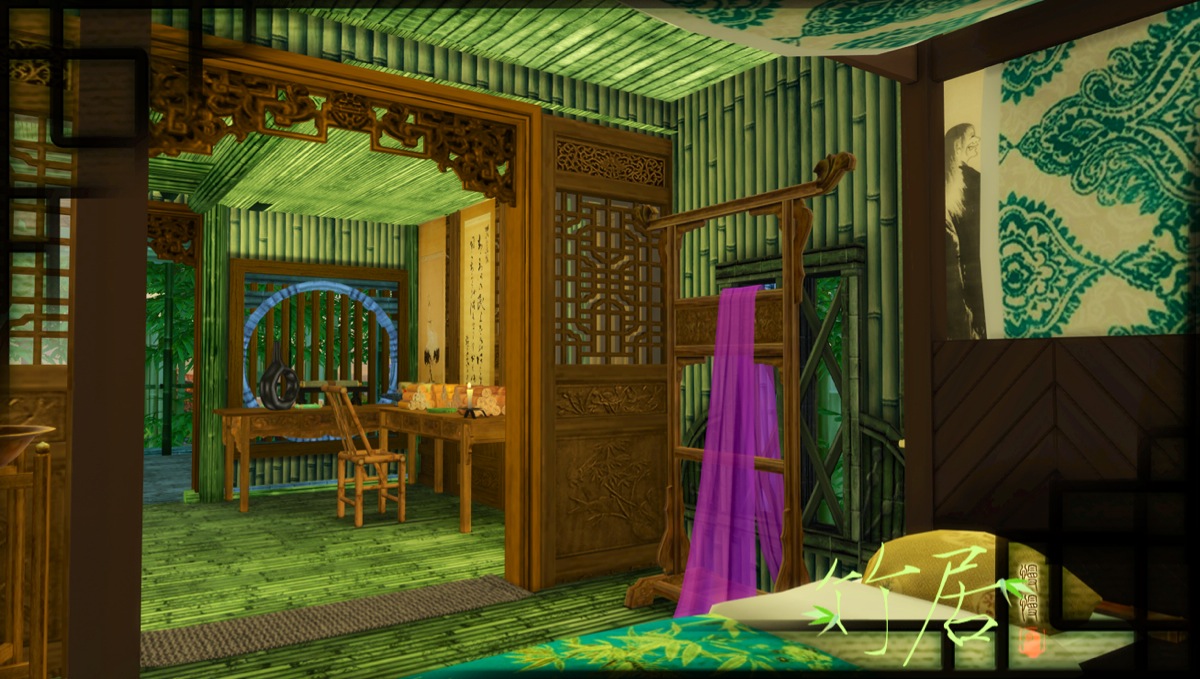 古代竹屋室内布局图片