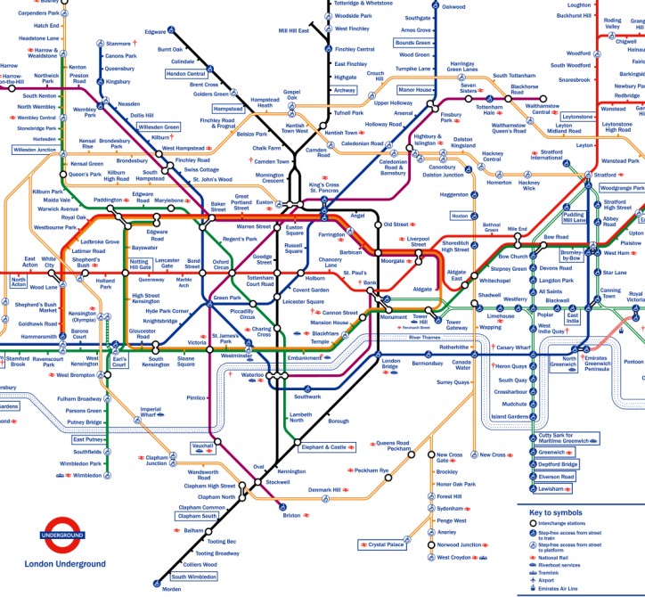 伦敦地铁线路图2020图片
