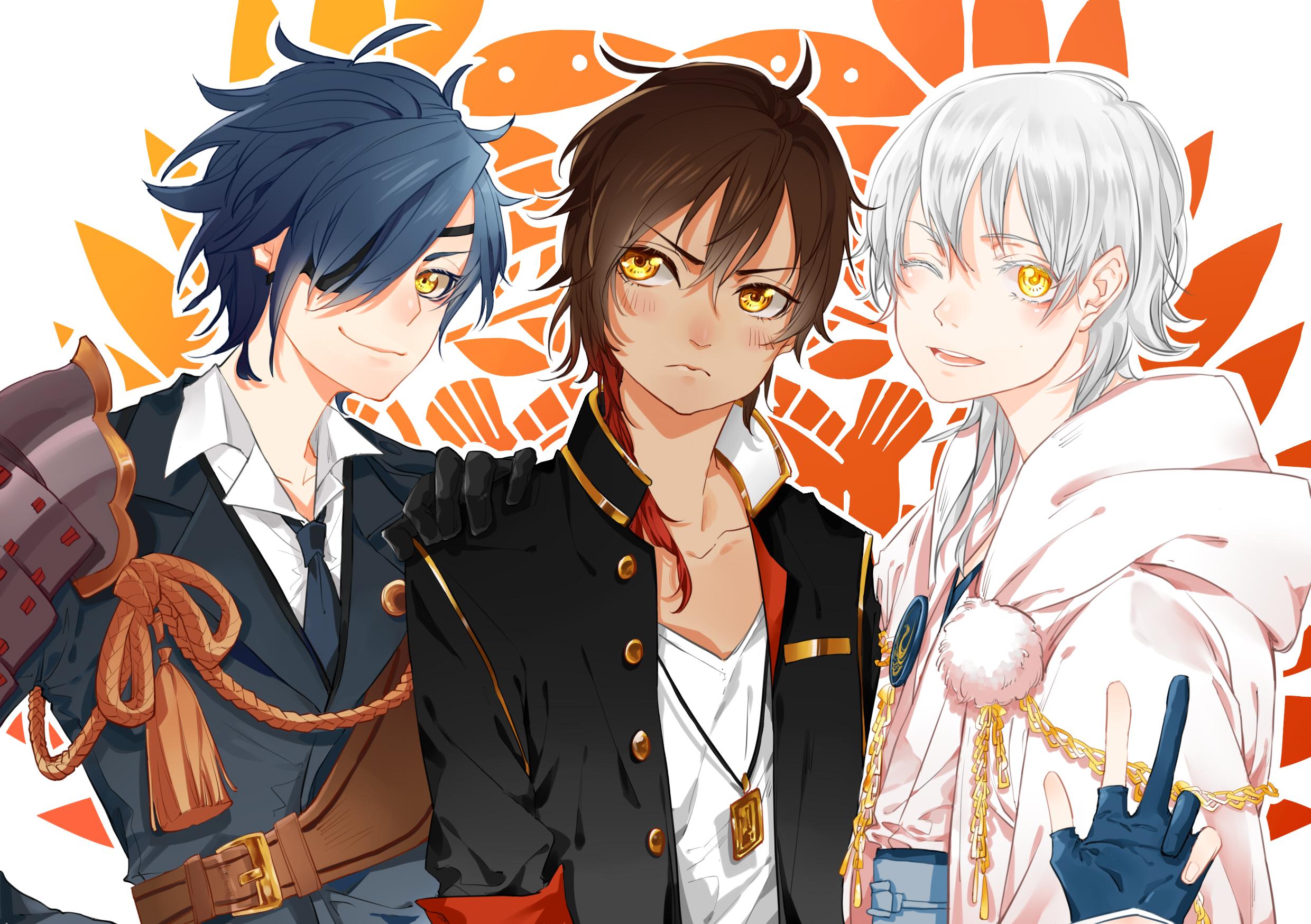 伊达组_九然大狍狍_刀剑乱舞圈插画_网易gacha二次元社区