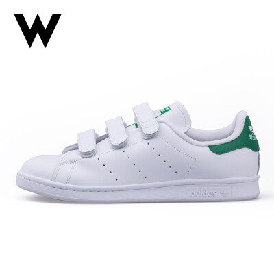 adidas stan smith三叶草男鞋女鞋魔术贴绿尾小白鞋休闲鞋s75187图片