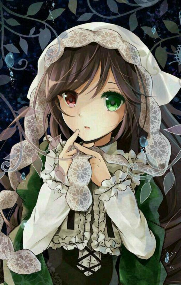 二次元异色瞳少女
