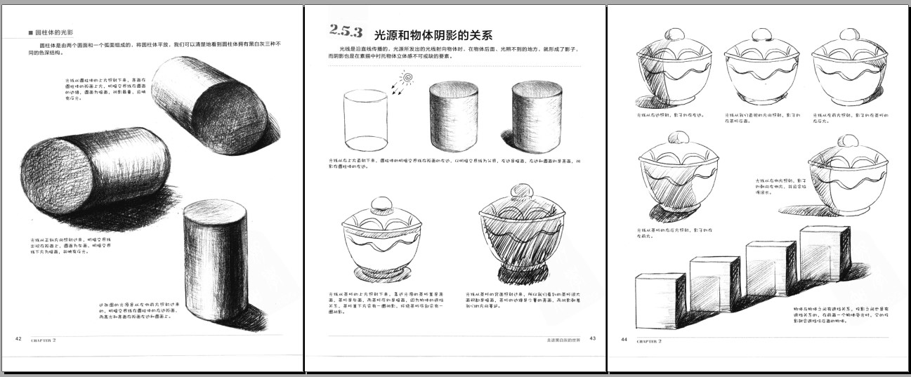 铅笔素描基础入门素材:素描绘画专业理论与技巧的详解教程素材