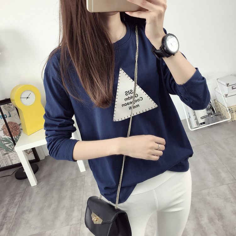 长袖t恤女学生秋季女装上衣秋装2016新款潮韩版宽松衣服女体恤衫
