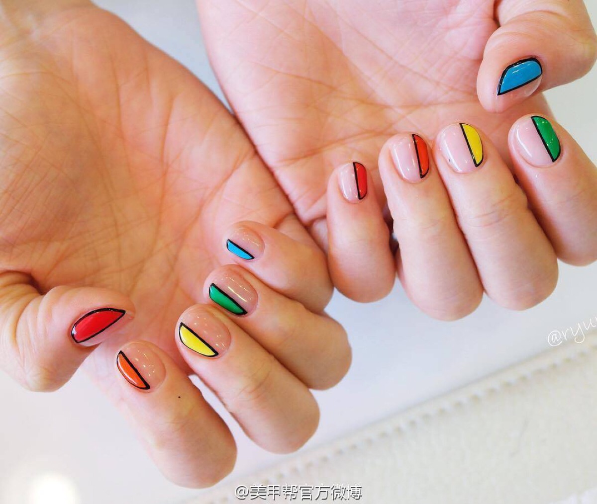 【指尖的美颜盛世】美甲控 时尚 简单 美甲diy 渐变 纯色 小清新 指甲